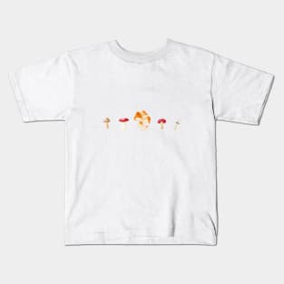 Mushrooms | Cottagecore Aesthetic | Watercolor Kids T-Shirt